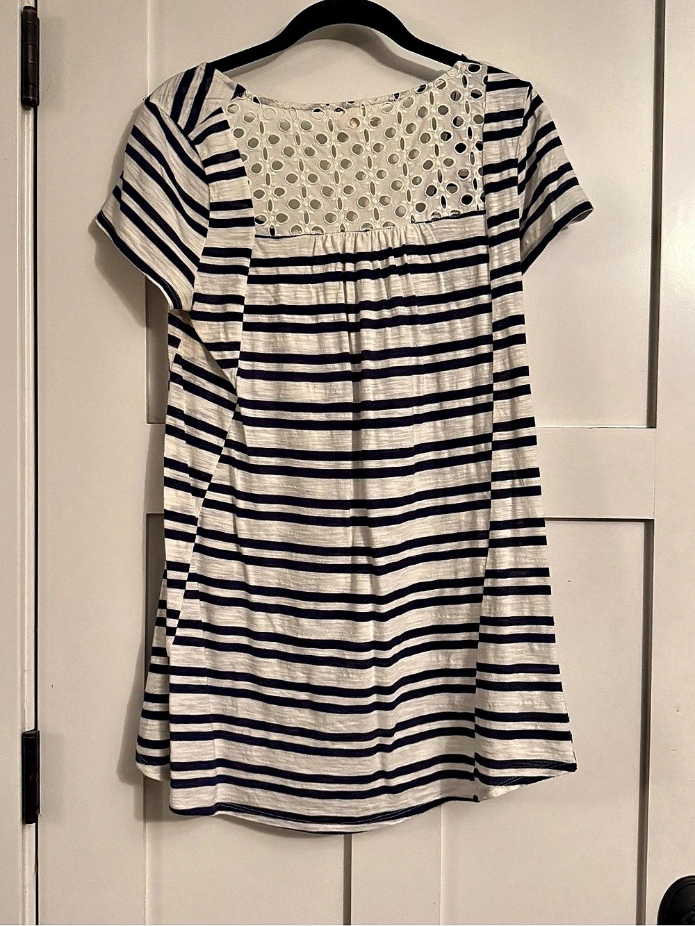 Meadow Rue Anthropologie Striped Short Sleeve Tunic Size Medium